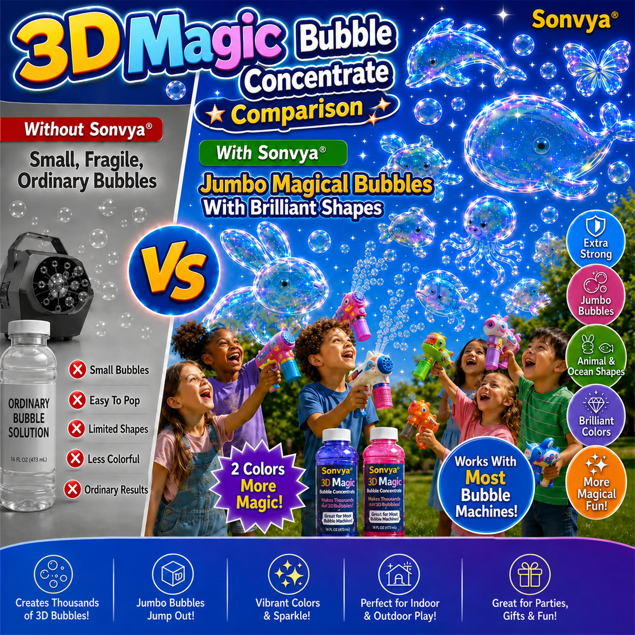 Sonvya® Super 3D Magic Bubble Concentrate —— Animal & Ocean Fantasy Theme