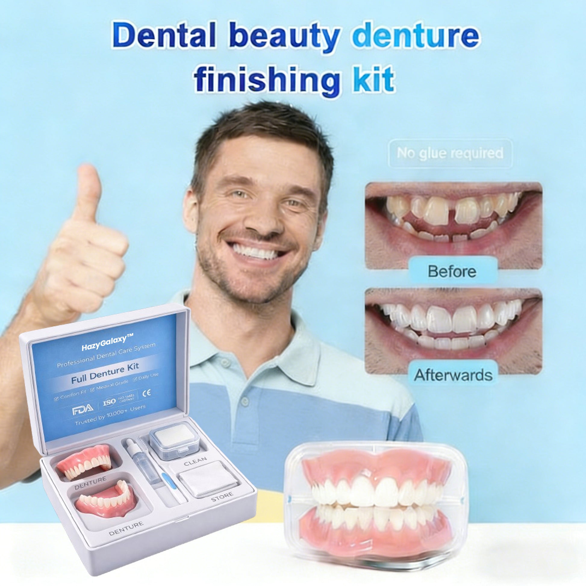 💖 🦷 HazyGalaxy™ Custom-Fit Dentures ⏰ ENDS TODAY   70% OFF | Smile with Confidence