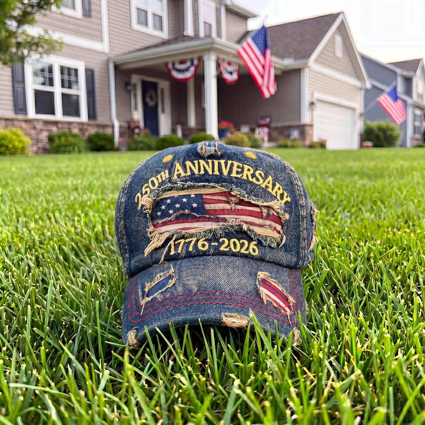🇺🇸 250th Anniversary Patriotic Denim Hat