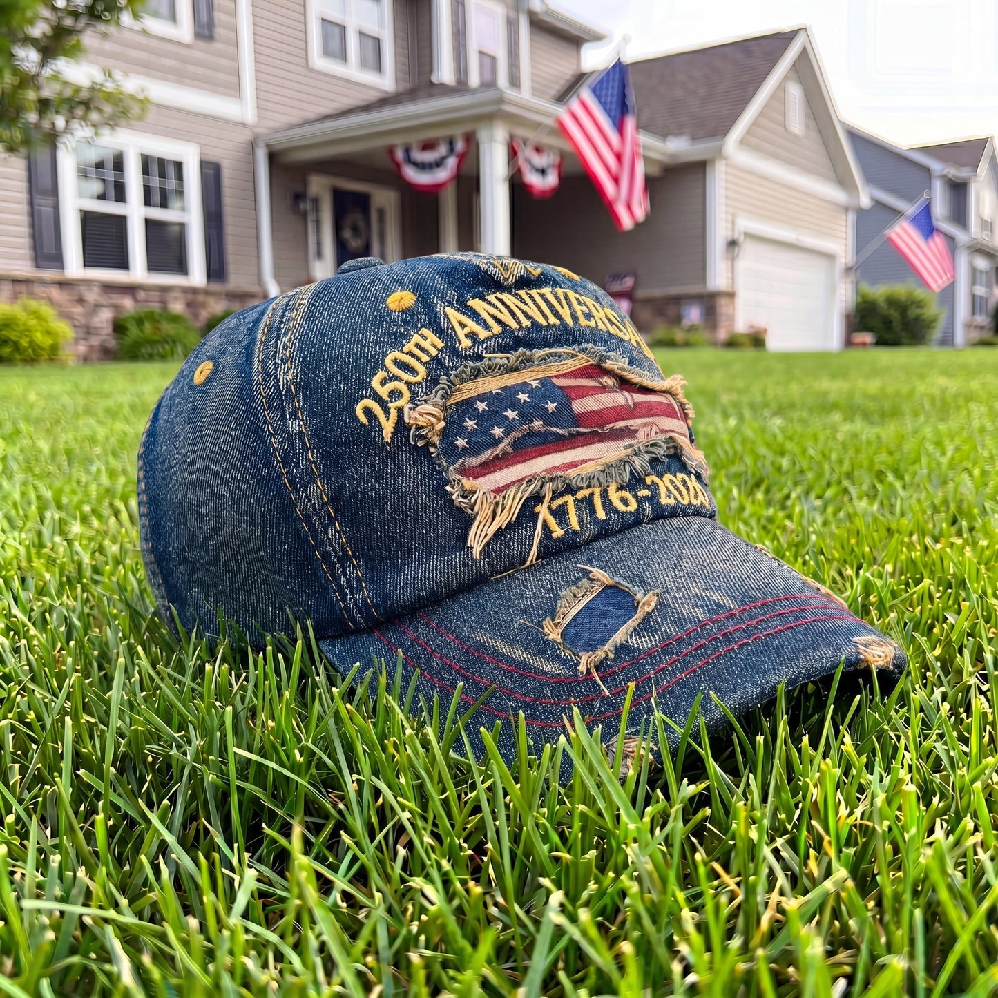 🇺🇸 250th Anniversary Patriotic Denim Hat