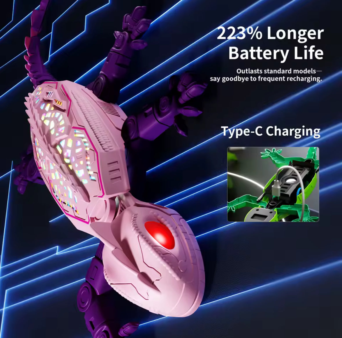 🔥Limited time 49% OFF – Gecko Rush Remote Control Wall Climbing Lizard Toy Ceiling & Floor Crawler