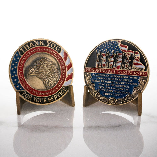 Honoring All Who Served Thank You Coin