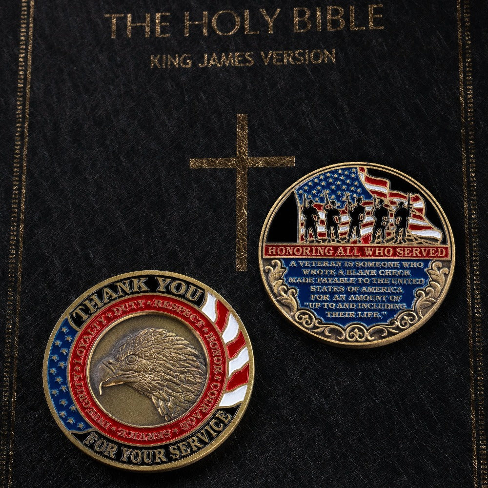 Honoring All Who Served Thank You Coin