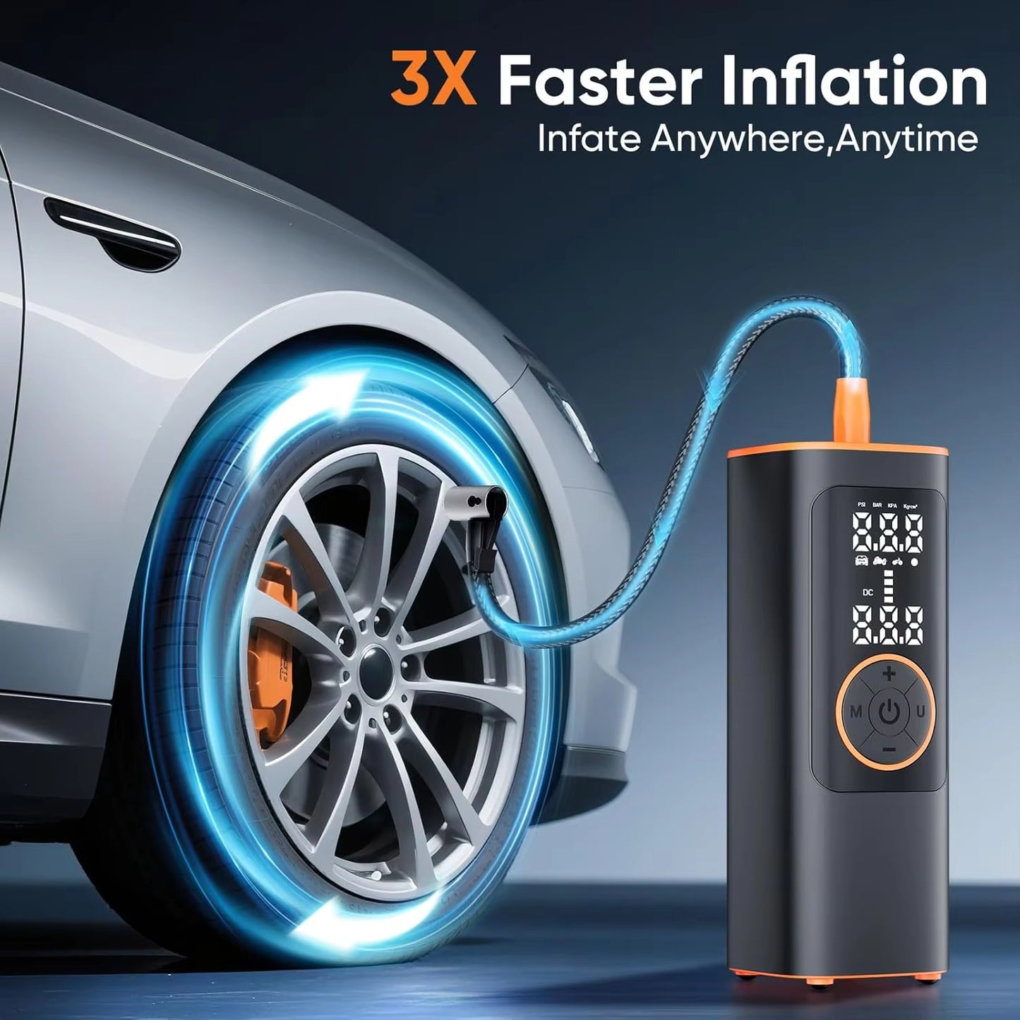 150PSI Cordless & 12V Dual Power Tire Pump