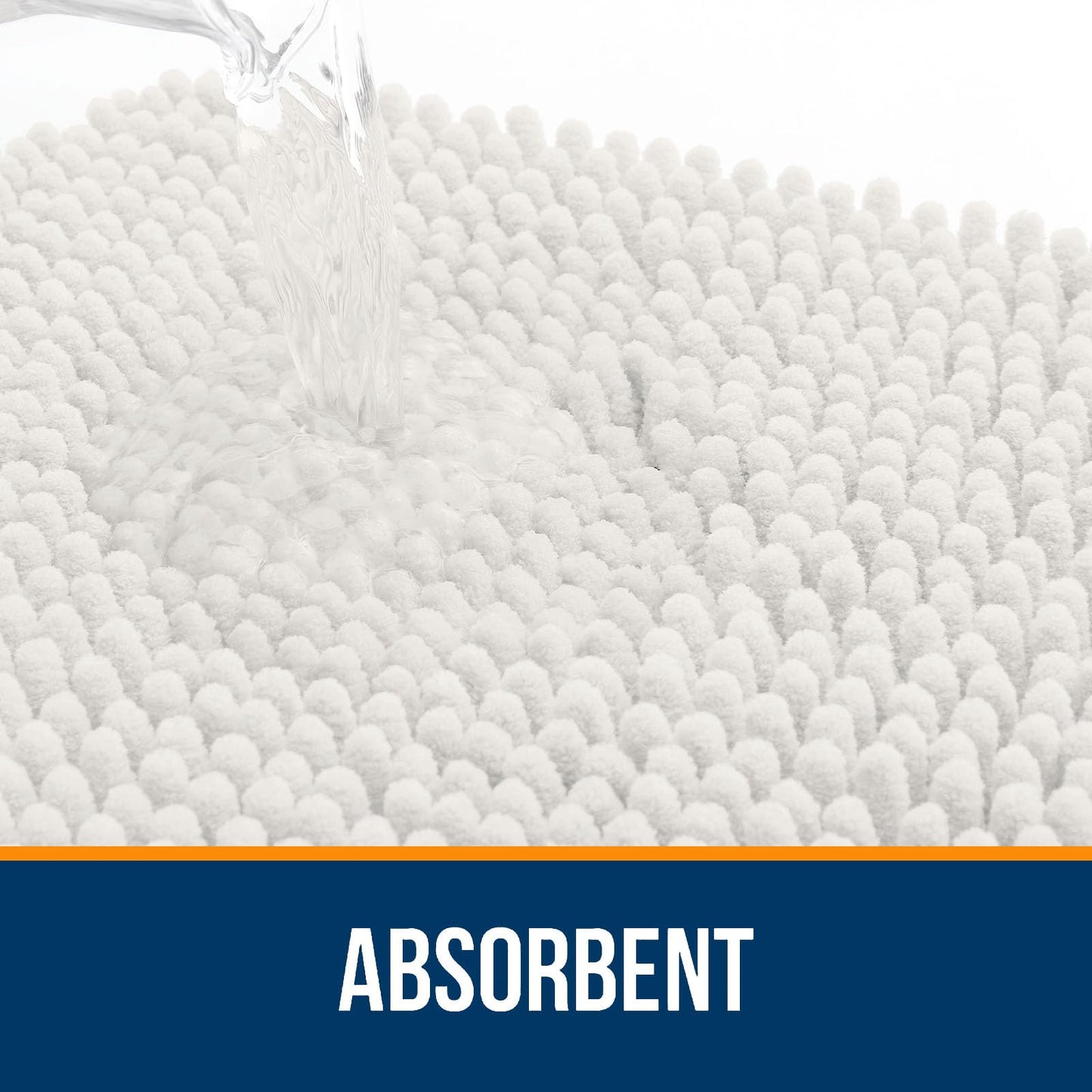 Bathroom Extra Soft Absorbent Chenille Bath Rugs