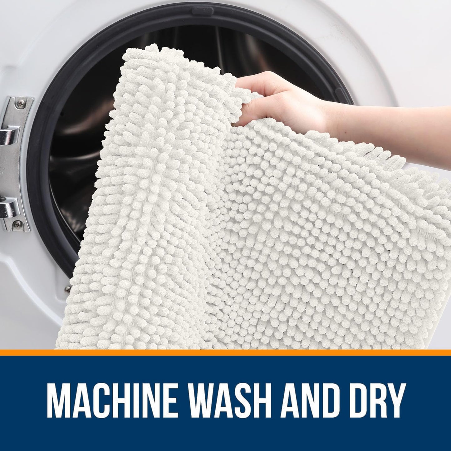 Bathroom Extra Soft Absorbent Chenille Bath Rugs