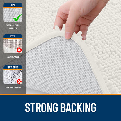 Bathroom Extra Soft Absorbent Chenille Bath Rugs