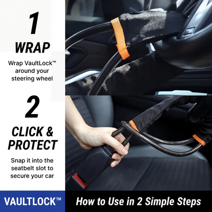 🔥Last Day 49% OFF🔥Military-Grade Steering Wheel Lock (Anti-Theft)