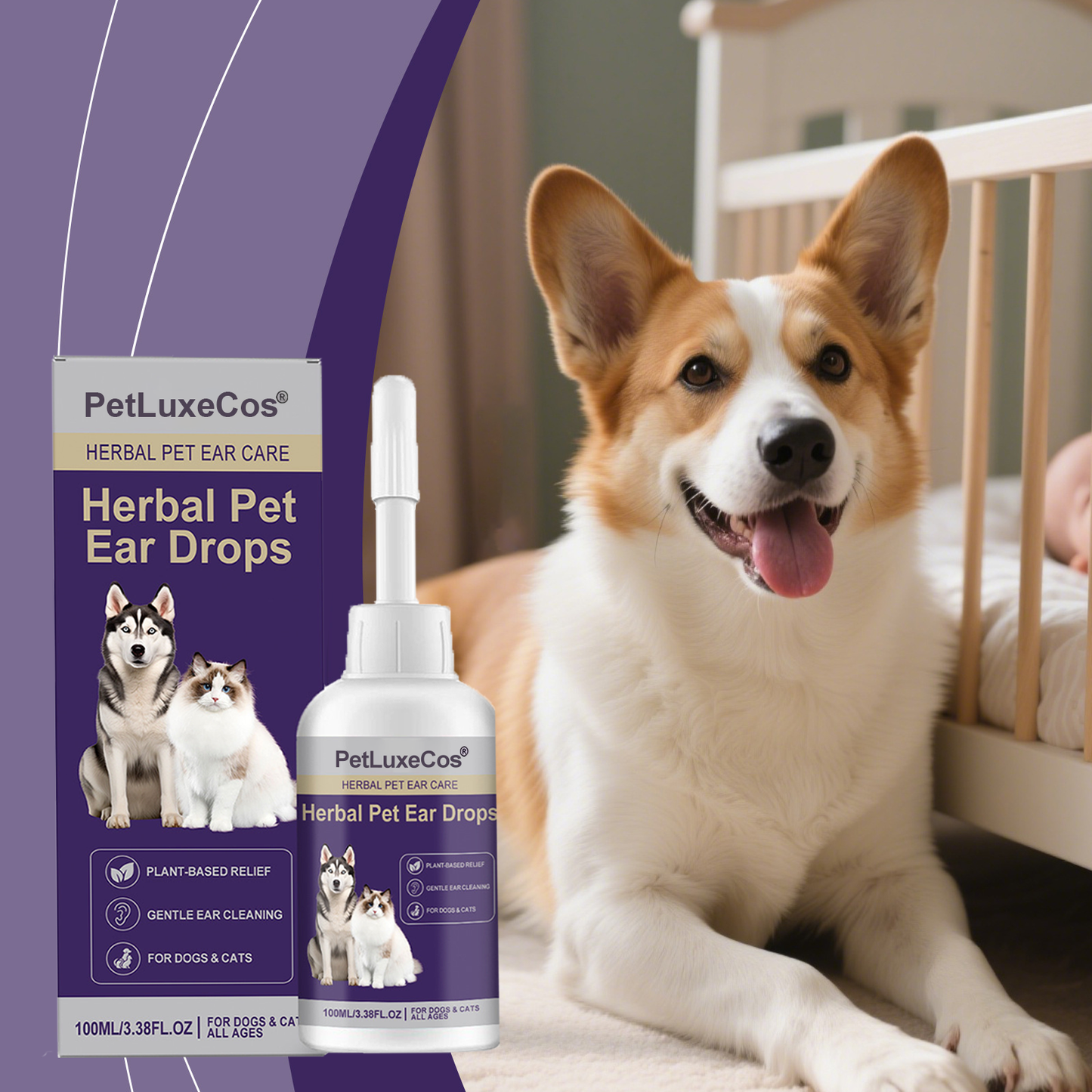 🏆Flash Sale⚡5K+ SOLD! PetLuxeCos Herbal Pet Ear Drops🎉Special limited-time discount