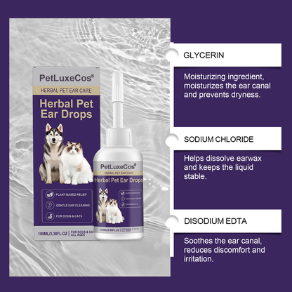 🏆Flash Sale⚡5K+ SOLD! PetLuxeCos Herbal Pet Ear Drops🎉Special limited-time discount