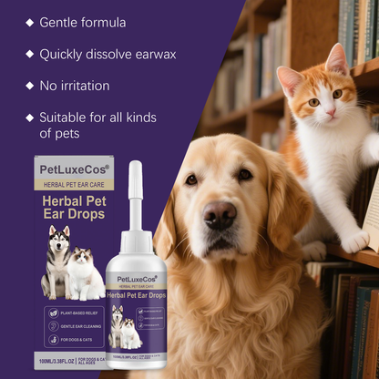 🏆Flash Sale⚡5K+ SOLD! PetLuxeCos Herbal Pet Ear Drops🎉Special limited-time discount