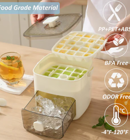 🔥Flash Sale 5K+ SOLD!✨Portable One-Touch Ice Release Tray with Lid & Storage Box