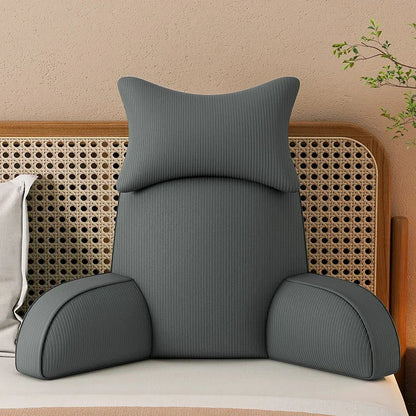 Luxury Corduroy Backrest Pillow With Arms & Removable Headrest