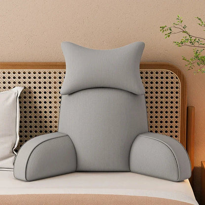 Luxury Corduroy Backrest Pillow With Arms & Removable Headrest