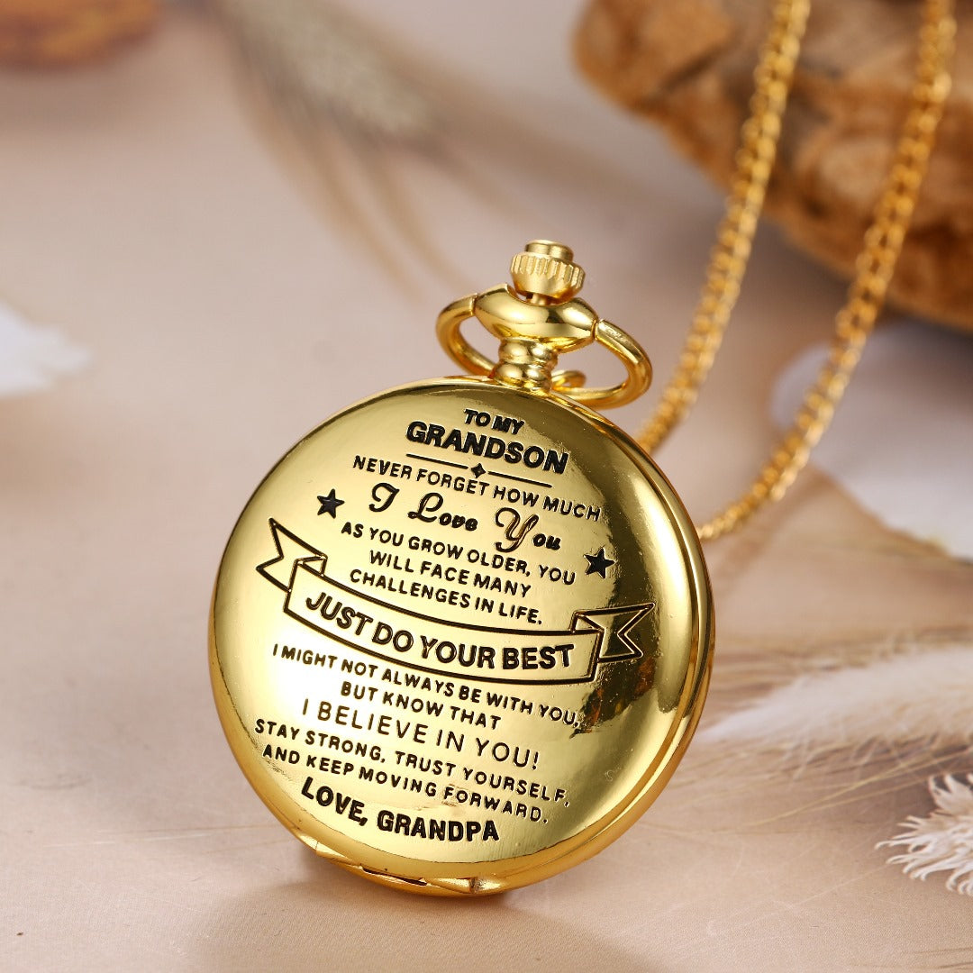 🔥Last Day 49% OFF -To Grandson / From Grandpa - Luxury Vintage Pocket Watch Gift