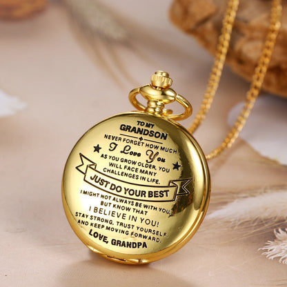 🔥Last Day 49% OFF -To Grandson / From Grandpa - Luxury Vintage Pocket Watch Gift