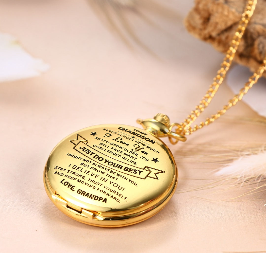 🔥Last Day 49% OFF -To Grandson / From Grandpa - Luxury Vintage Pocket Watch Gift