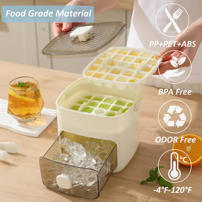 🔥Flash Sale 5K+ SOLD!✨Portable One-Touch Ice Release Tray with Lid & Storage Box
