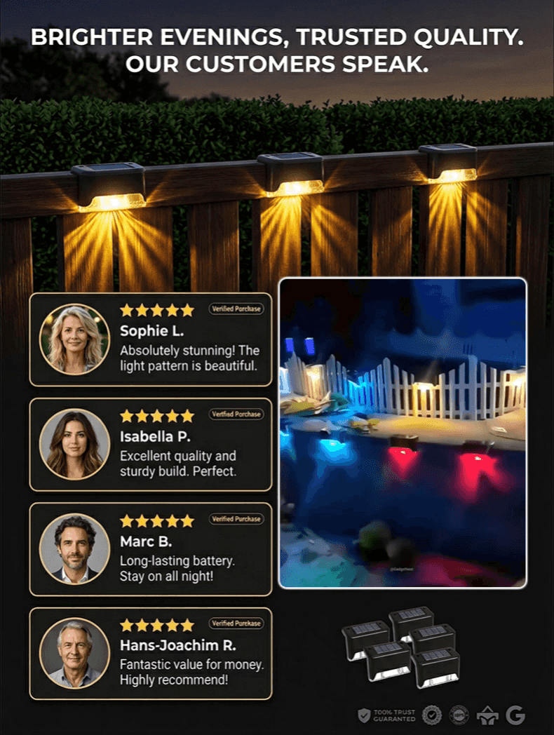 Solar Waterproof Fence Light