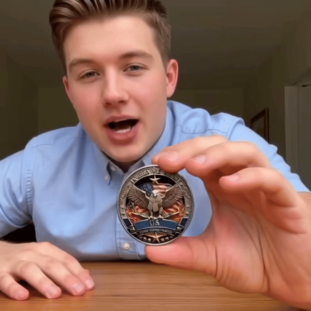 250 years of freedom veteran tribute coin close-up