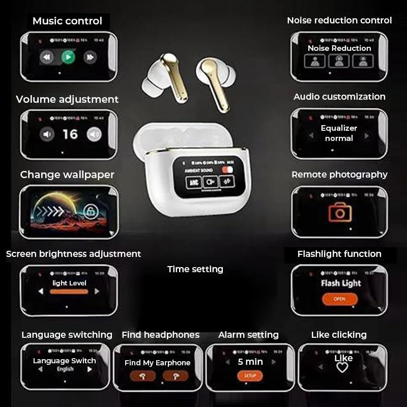 New Bluetooth Earbuds With Full Color Display