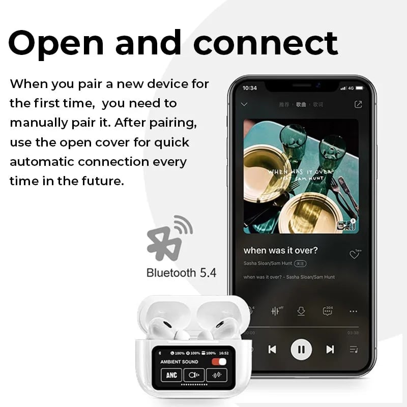 New Bluetooth Earbuds With Full Color Display