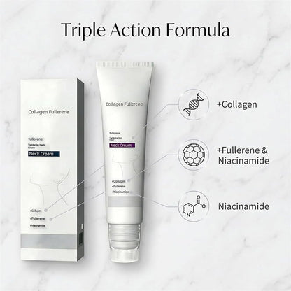 🔥LAST DAY 49% OFF🔥Collagen Fullerene Neck Cream -Tighten and Lift Firming Neck Cream,Neck Firming Cream for Crepey Skin,Reduces Wrinkles