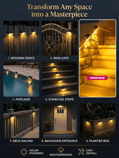 Solar Waterproof Fence Light