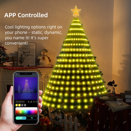 ✨Free shipping to your door✨Smart Christmas Tree Lights – App-Controlled Color Effects