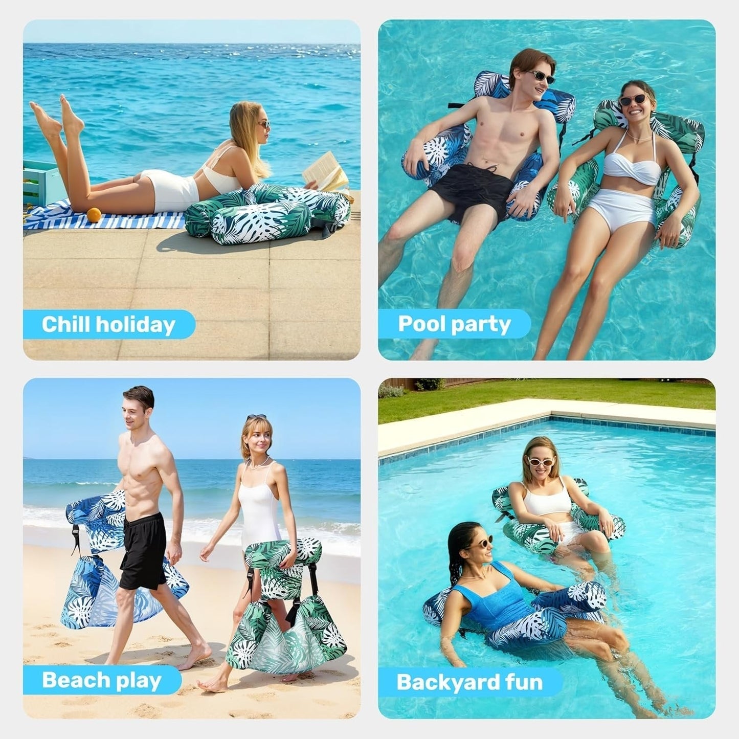 🔥Last Day 49% OFF🔥Inflatable Pool Floats Adult,Floating Lounge Chairs