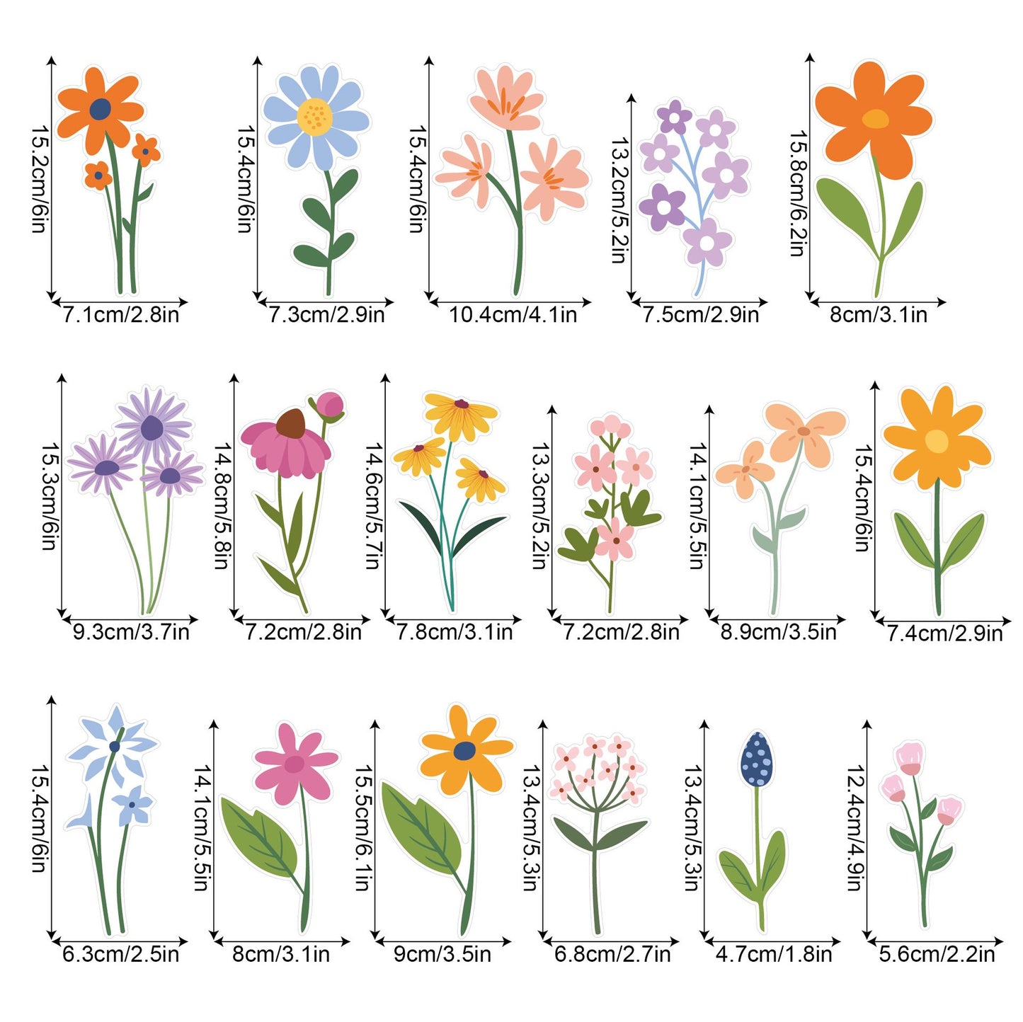 Boho Flower Wall Decals