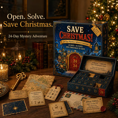 ⏳ Last Day 50% OFF – 🎁✨ 24-Day Mystery Adventure Advent Calendar Collection | 24 Clues, Hands-On Puzzles & One Final Reveal