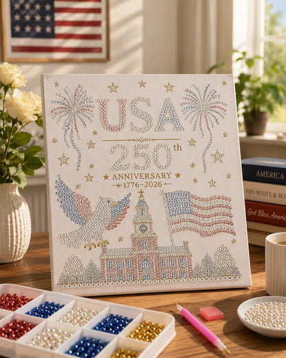 🏆Flash Sale 5K+ SOLD!✨USA 250th Anniversary DIY Pearl Painting Kit ❤️‍🔥