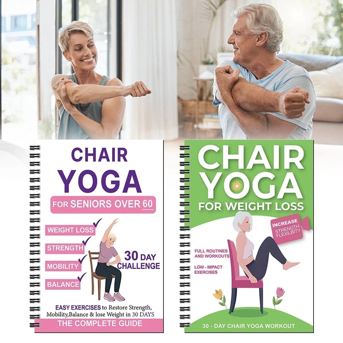 🏆Flash Sale 5K+ SOLD!🔥The Complete Guide to Chair Yoga for Seniors Over 60: 40+ Low-Impact Easy Exercises to Restore Strength, Mobility, Balance, and Lose Weight