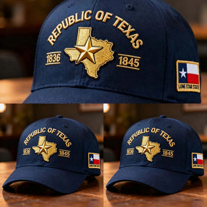 🏆Flash Sale⚡50K+ SOLD! Republic of Texas Embroidered Hat, 🔥Buy 2 FREE SHIPPING