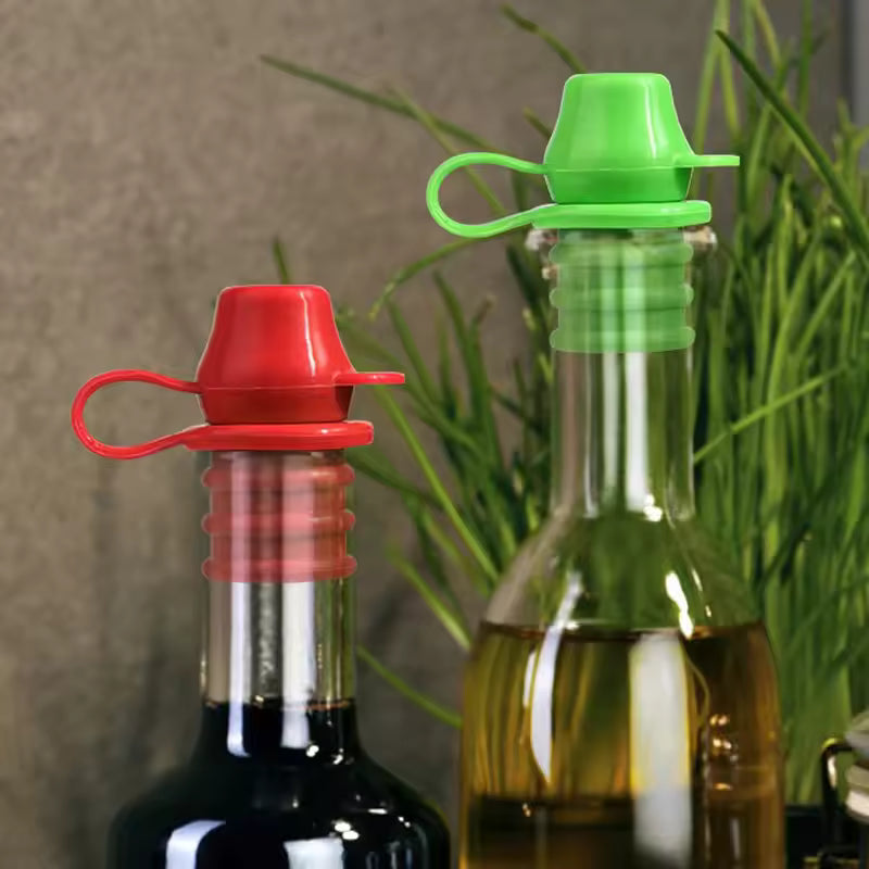 3 Pcs No Spill Silicone Bottle Topper Spout
