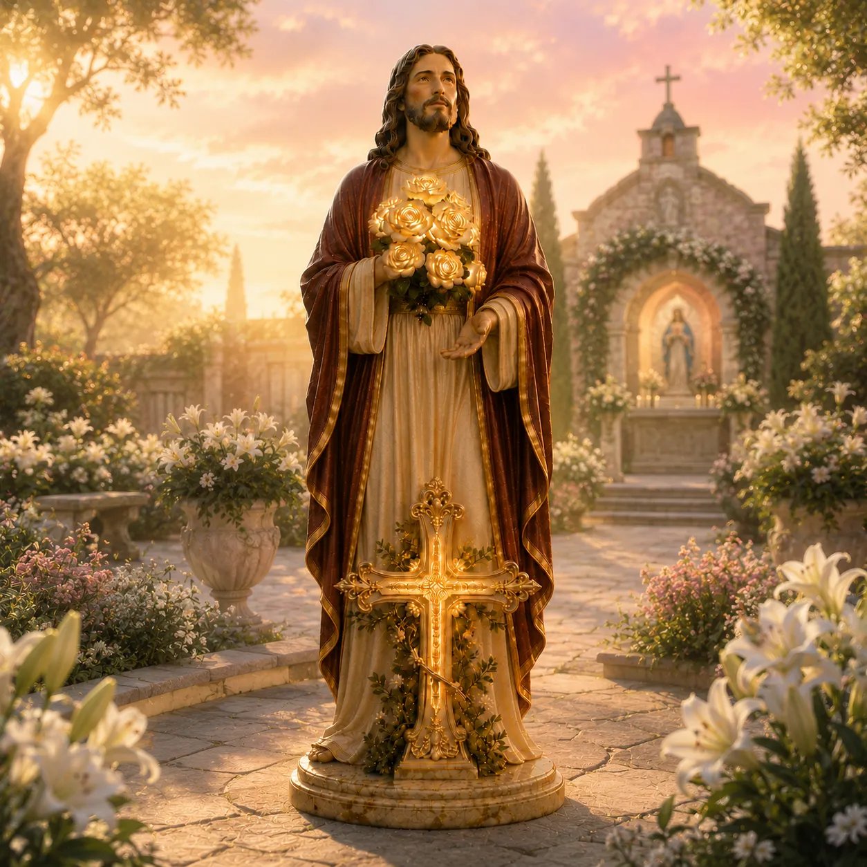 🏆Flash Sale🌟 Blessed Light of Jesus Garden Sculpture（8in）