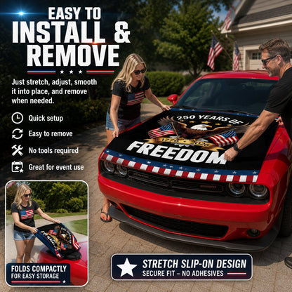🔥Limited time 49% OFF🚗Patriotic American Flag Car Hood Cover