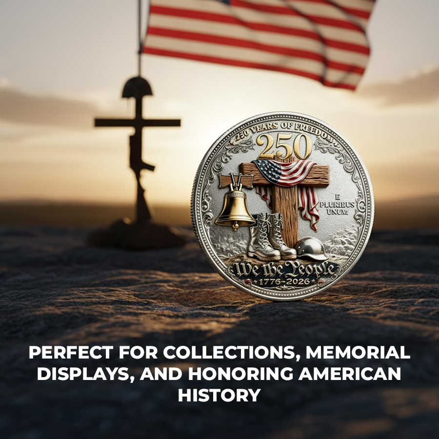 250 years of freedom coin patriotic design
