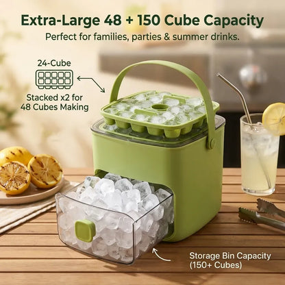 🔥Flash Sale 5K+ SOLD!✨Portable One-Touch Ice Release Tray with Lid & Storage Box