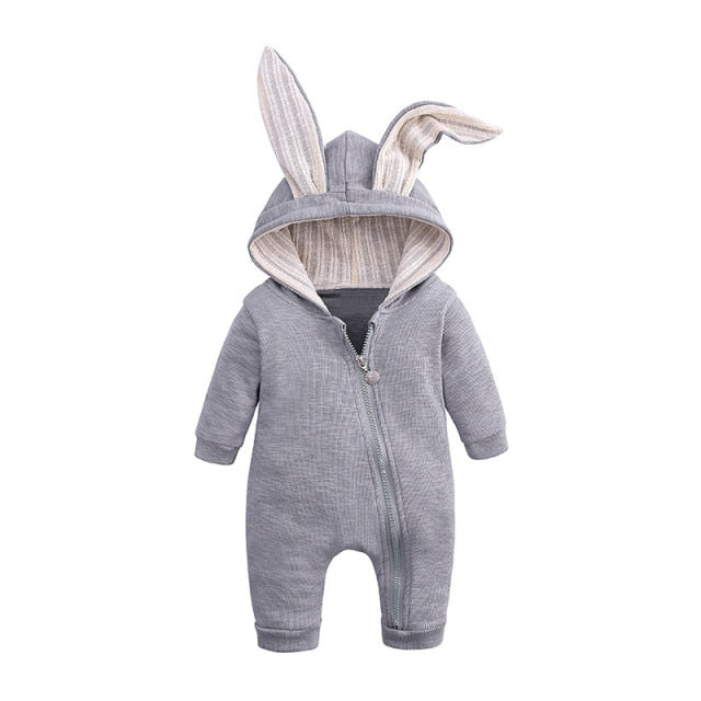 Hooded Bunny Baby Onesie
