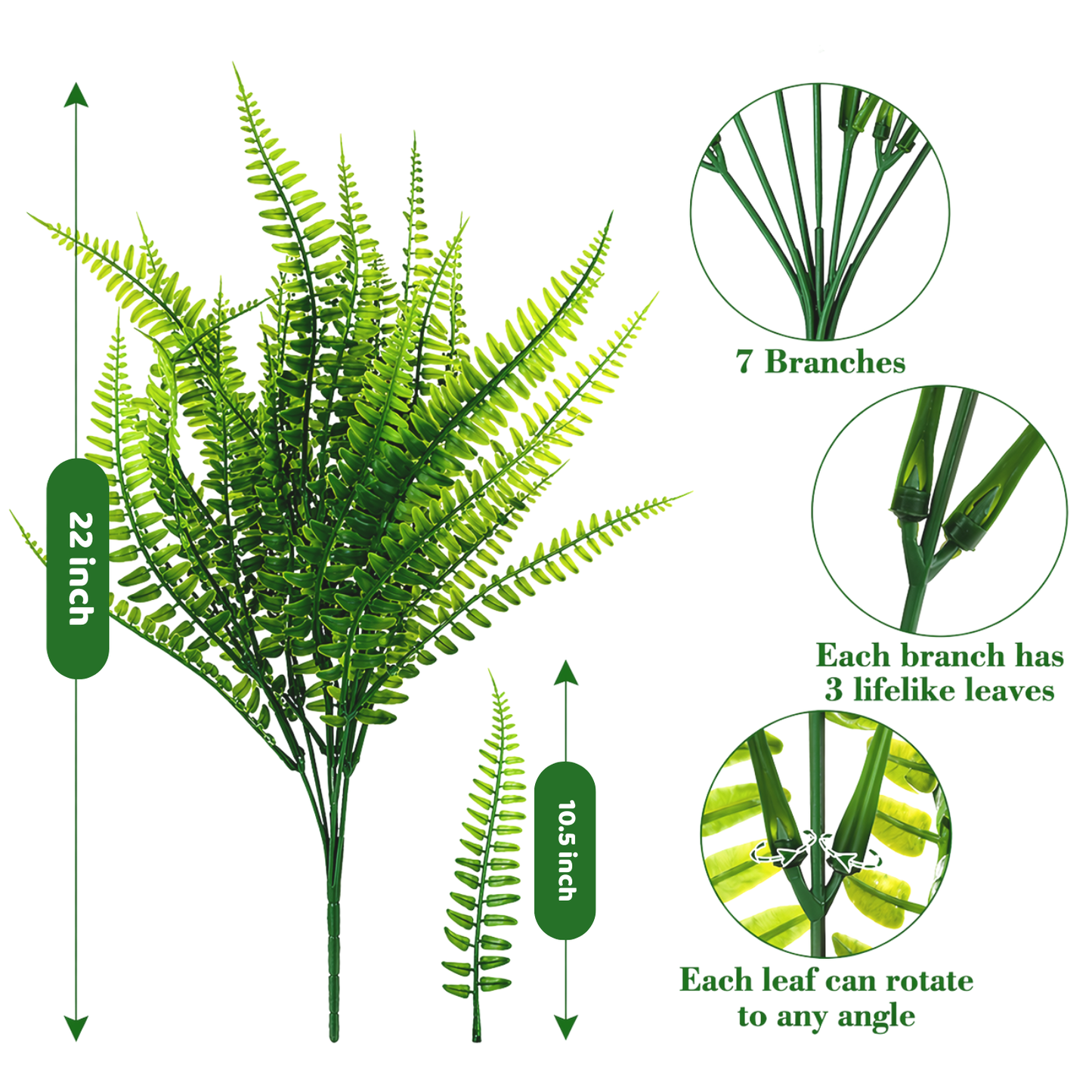 🔥 $9.96 On Sale Only Today 🌱 UV-Resistant Lifelike Artificial Boston Fern