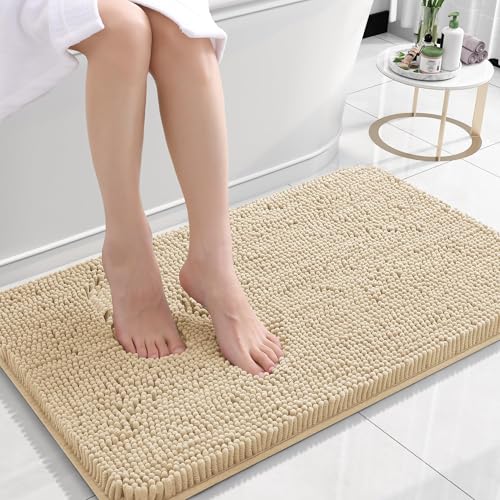 Bathroom Extra Soft Absorbent Chenille Bath Rugs