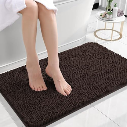 Bathroom Extra Soft Absorbent Chenille Bath Rugs