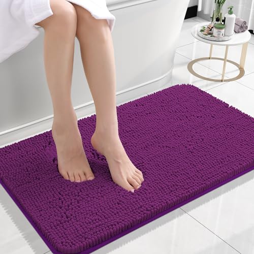 Bathroom Extra Soft Absorbent Chenille Bath Rugs