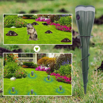 🏆Flash Sale 5K+ SOLD!🔥IP65 Solar Mole Repeller – Rainproof & Durable🐭