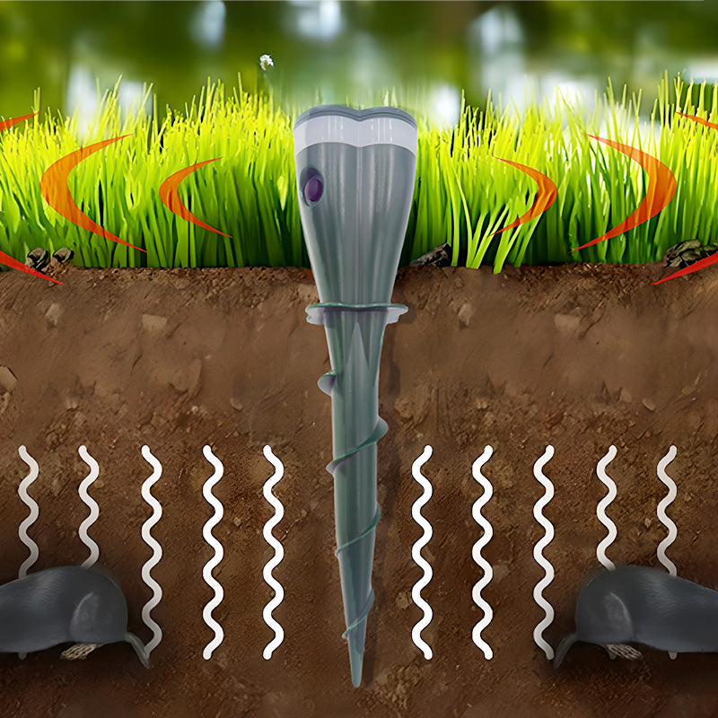 🏆Flash Sale 5K+ SOLD!🔥IP65 Solar Mole Repeller – Rainproof & Durable🐭