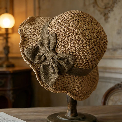 👒Flash Sale 5K+ SOLD!🔥🌞Elegant Woven Straw Sun Hat with Bow