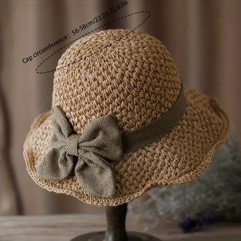 👒Flash Sale 5K+ SOLD!🔥🌞Elegant Woven Straw Sun Hat with Bow