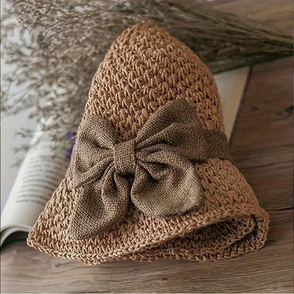 👒Flash Sale 5K+ SOLD!🔥🌞Elegant Woven Straw Sun Hat with Bow